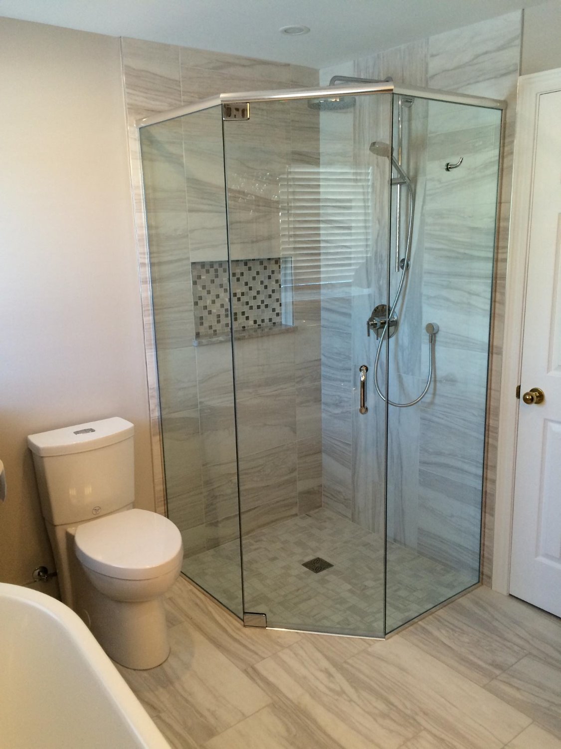 Douche en angle sur mesure (Néo angle) Vitrerie Verre Design
